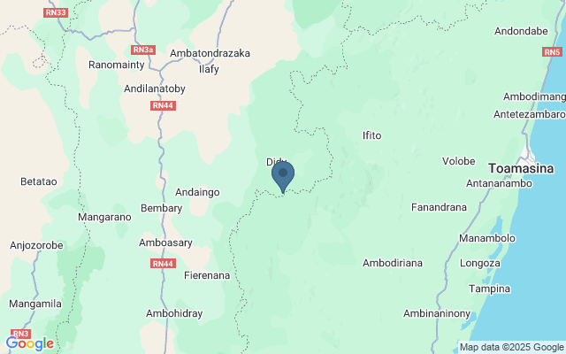 Kaart met locatie Nationaal Park Montagne d'Abre